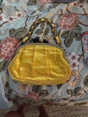 J.Crew Yellow Satin Top-Handle Women’s Bag